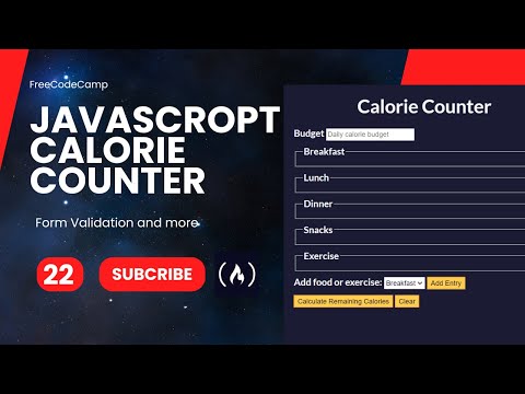 FreeCodeCamp - Javascript - Form Validation by Building a Calorie Counter | Steps - 22