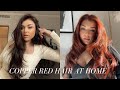 Hair Transformation From Brunette to Red! At Home Red Copper Hair | Chloe Zadori