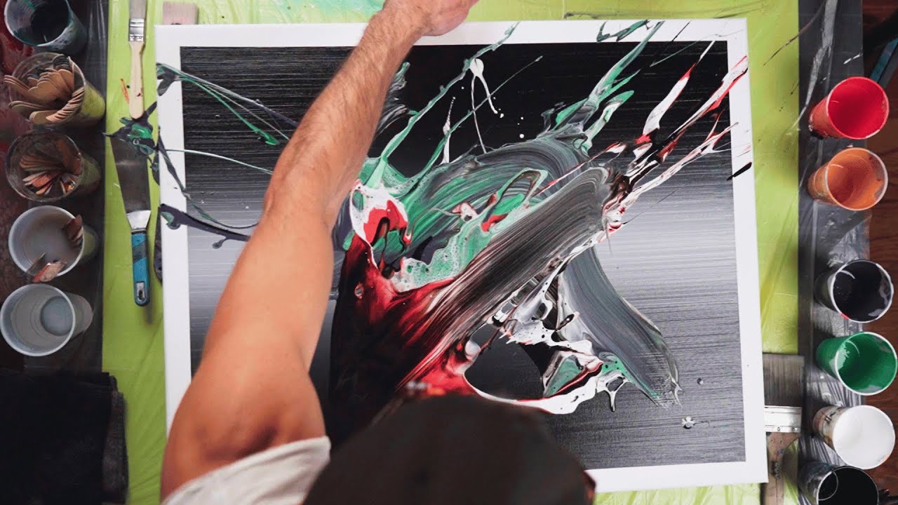 How to Make Action Splash Art Using Acrylic Paint