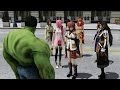 Final Fantasy Girls vs HULK - GREAT BATTLE - Grand Theft Auto