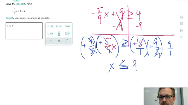 125. Solving a two-step linear inequality with a fractional coefficient