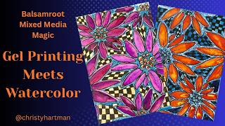 Gel Printing Meets Watercolor Balsamroot Mixed Media Magic