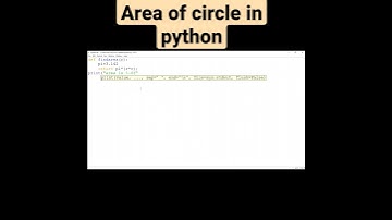 area of circle in python