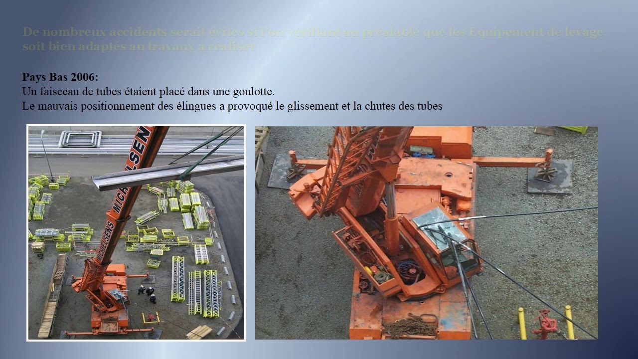 les risques liés aux opérations de levage