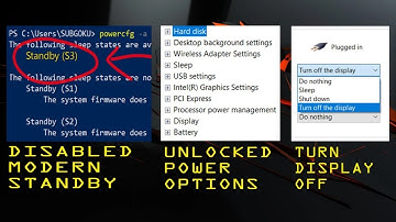 How to disable Modern Standby