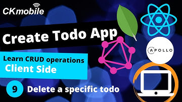 React, GraphQL, MongoDB and Apollo Client | Create Todo App #9 Delete specific todo