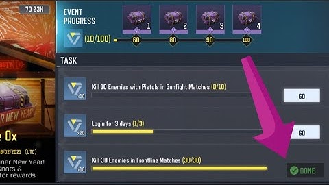 Call Of Duty Mobile Kill 30 Enemies in Frontline Matches Task Complete