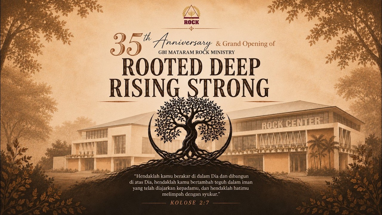 BIRTHDAY CELEBRATION 35th GBI MATARAM ROCK MINISTRTY - ROOTED DEEP RISING STRONG - Pdt. Ronny Daud