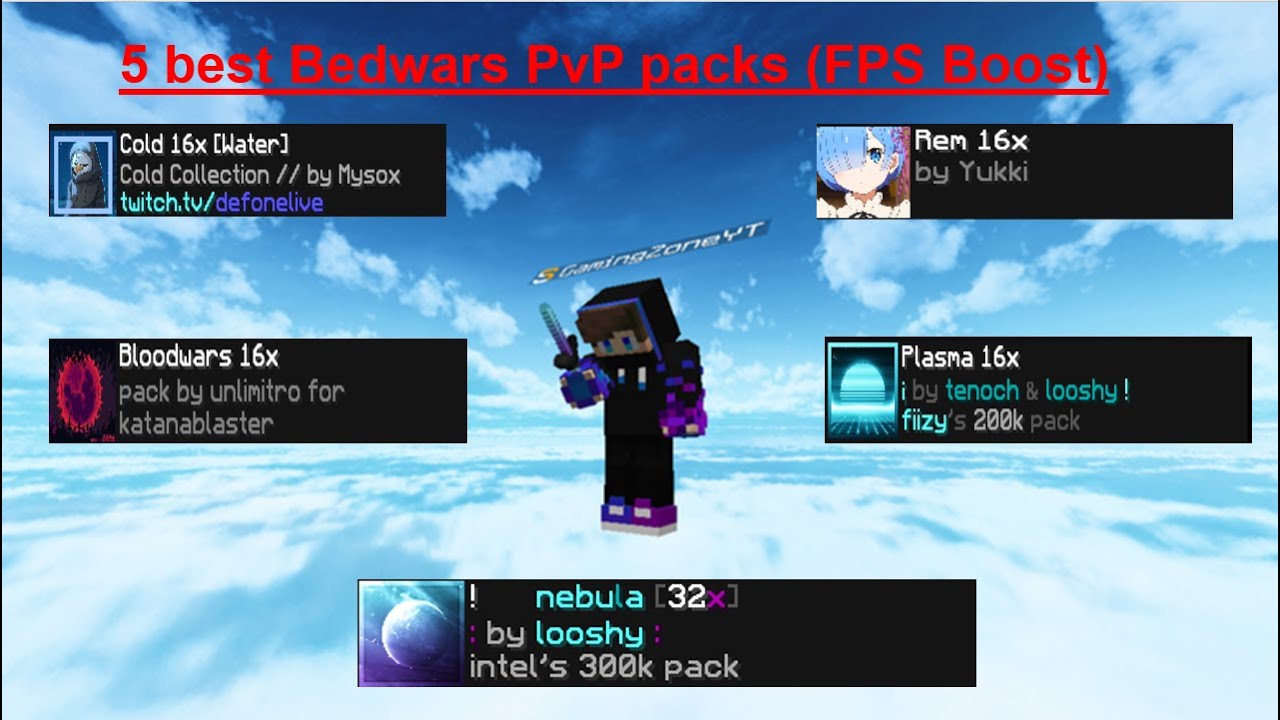 Top 5 Best Bedwars PvP Texture Packs for 1.8 (FPS Boost) || Knowledge ...