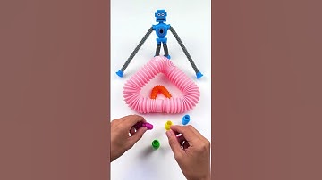 Satisfying Pop Tube Robot Style #diy #asmr #satisfying #creative #poptubesound  #robot #oddasmr