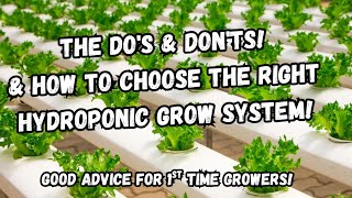 The Do's & Don'ts! & How To Choose A NFT Hydroponic Grow System! Amazon Hydroponic System Review.