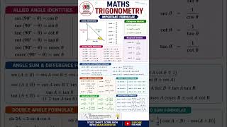Maths trigonometry formulae #mathematics #trigonometry #shortvideo #shorts #youtubeshorts