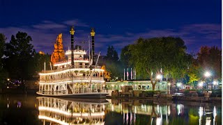 Mark Twain Riverboat NIGHT POV at Disneyland park, California | Full Ridethrough