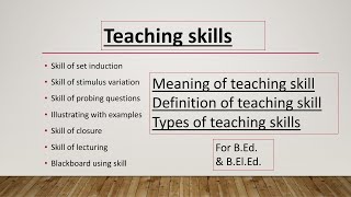 Teaching skills for B.Ed. & B.El.Ed. in English with hindi explanation... screenshot 4