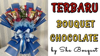 Jimat bouquet coklat dengan 2 helai wrapping paper ll bouquet tutorial ll simple bouquet chocolate