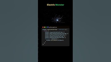 Electric Monster: Canvas Particle Energy Effect in 15 Seconds!#coding  #programming #monster #shorts