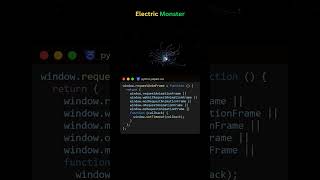 Electric Monster: Canvas Particle Energy Effect in 15 Seconds!#coding #programming #monster #shorts