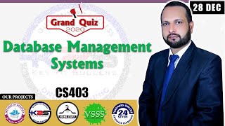 Grand Quiz CS403 | CS403 - Database Management Systems Grand Quiz | Fall 2020 screenshot 4