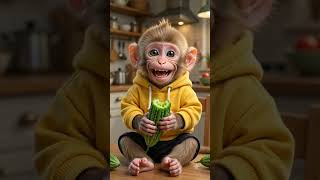 #funnymonkey #viral #karela #cutemonkey