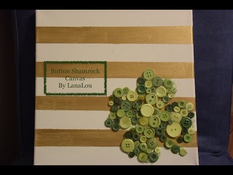 Button Shamrock Canvas