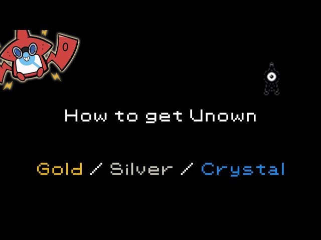 Getting Unown mode on Pokédex in Pokemon Crystal / Gold / Silver