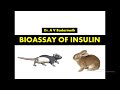 Bioassay of Insulin