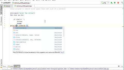 Removing all initial white space from the input STRING in PYTHON