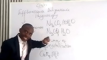 CHEMISTRY. DRYING AND DEHYDRATING AGENTS.