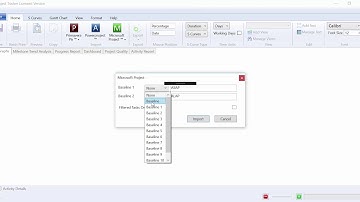 Importing Microsoft Project into Project Tracker