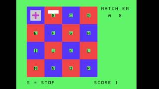 Ti99/4A Typed in Game from the Magazine :- Compute! 1983 (Match-em)
