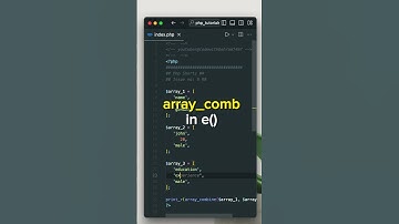 Solving Queries about the Php array_combine() method. #php #shorts