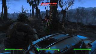 Fallout 4: Alpha Deathclaw Throws a Car