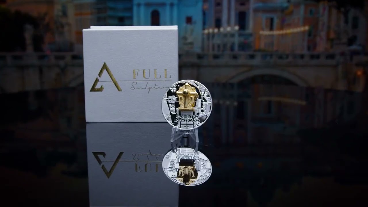 San Pietro in Vaticano | Sculpture Coin | 1 oz Silver .999 | 3D Gold 24K | 2025