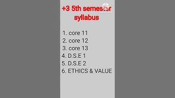 +3 5th semester syllabus