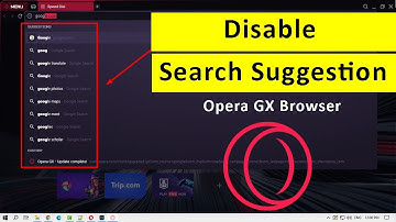 How to Disable Search Suggestion in Opera GX Browser?