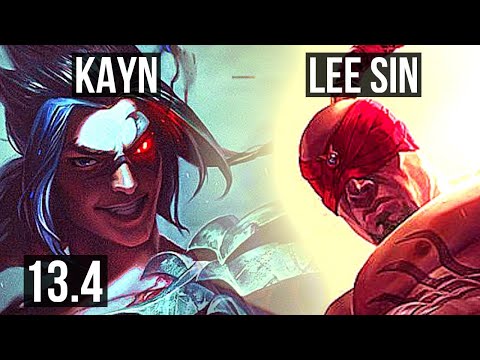 KAYN vs LEE SIN (JNG) | 8/1/10, 65 winrate, Godlike | KR Master | 13.4