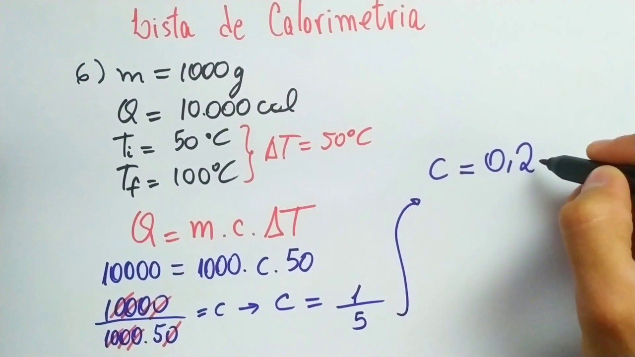 CALORIMETRIA AULA 3 - EXERCÍCIOS