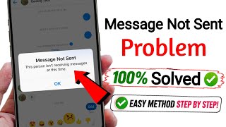 Message Not Sent Problem | Fix This person is not receiving messages right now.