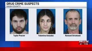 Trio arrested after drugs found at Nash County home