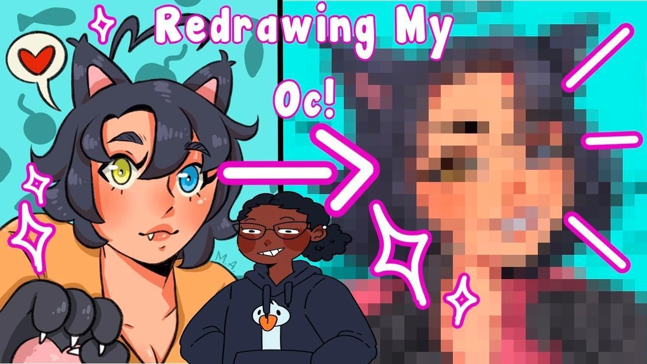 DRAW WITH ME! | REDRAWING MY OC. - YouTube