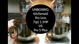 UNBOXING: Kitchenaid Pro Line 7 Quart 1.3HP Stand Mixer in Sugar Pearl (Compared to Pro 5 Plus)