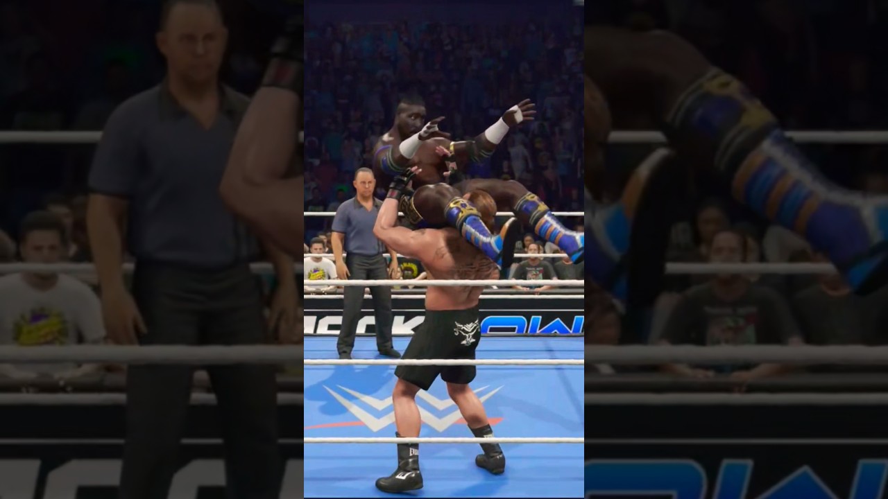 Брок Леснар разгромил Оба Феми тройным пауэрбомбом! 