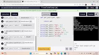 Pet Age Calculator - 14 July 2026 - Python Version on freeCodeCamp