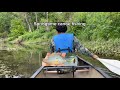 Springtime canoe fishing at the river