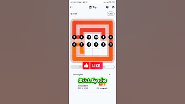 Linkedin 31 Oct. Zip problem solve #linkedin #linkedingames #linkedintips #braingames