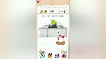 Brain Test Level 221 i need an omelette please