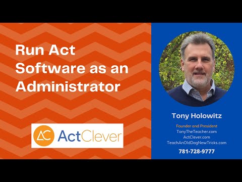 Run Act Software as an Administrator