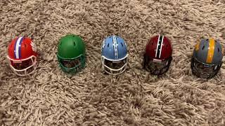 My Top 5 Favorite College Football Mini Helmets in my Collection