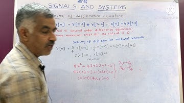 Class-74:LTI Systems- Solving difference equation for natural response