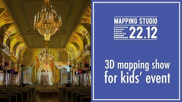 3d projection mapping show on Christmas kids
